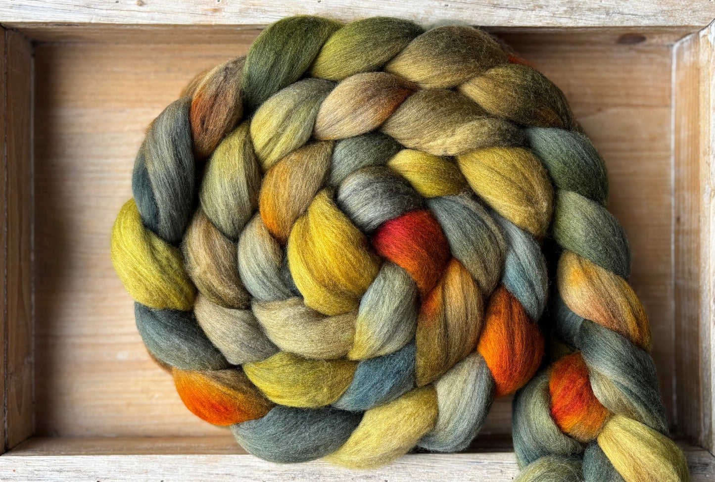 One of a Kind Batch - 100 grams of Spinning Fibre - Untreated Merino Wool 22 Micron - Hand Dyed Combed Top