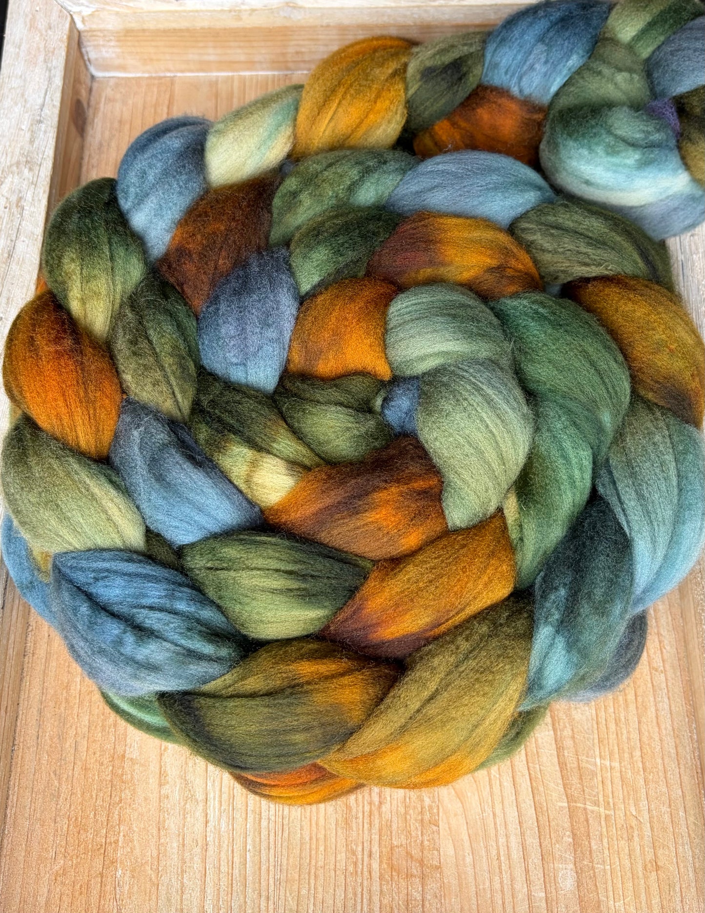 100% Superwash Merino Wool - 22 Micron - One of a Kind Batch - 100 grams of Spinning Fibre - Hand Dyed Combed Top
