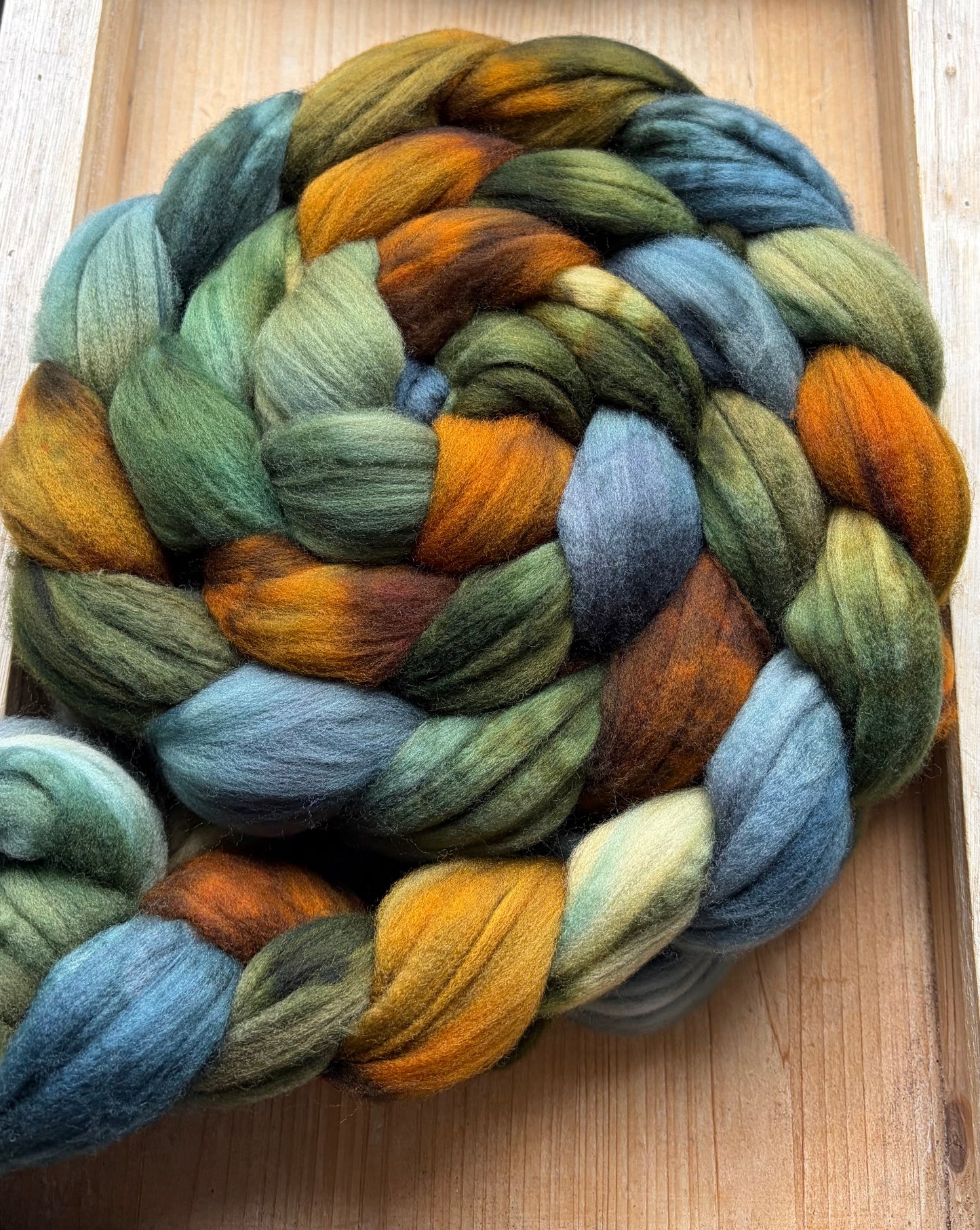 100% Superwash Merino Wool - 22 Micron - One of a Kind Batch - 100 grams of Spinning Fibre - Hand Dyed Combed Top
