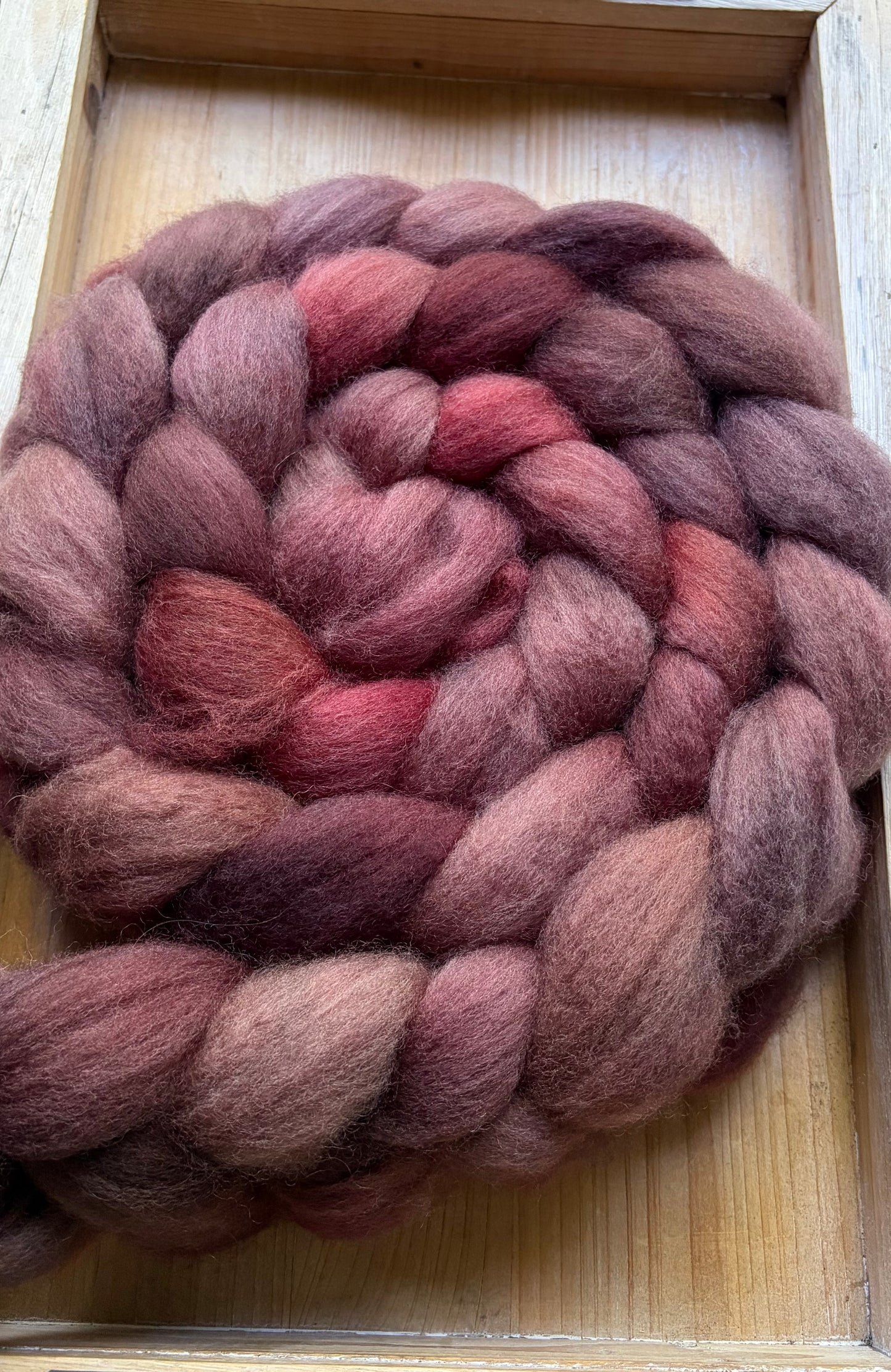 Bluefaced Leicester Wool - 26 Micron - One of a Kind Batch - 100 grams of Spinning Fibre - Hand Dyed Combed Top