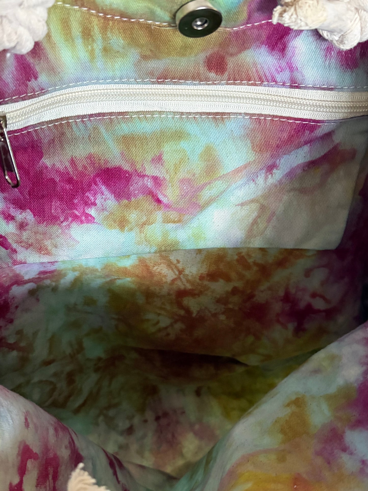 Ice Dyed Cotton Tote Bag