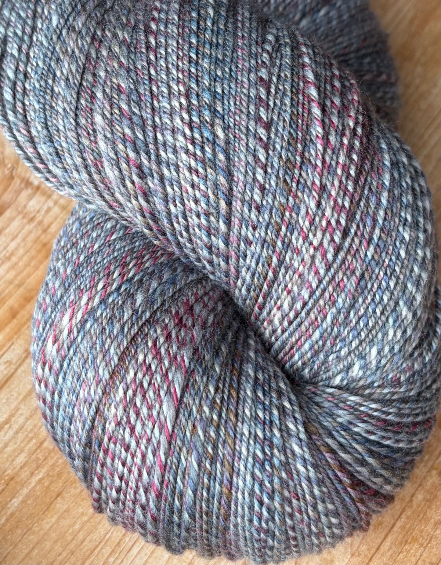 Hand Spun Yarn - 70% SWM/ 20% Nylon/ 10% Cashmere - Sweater Quantity