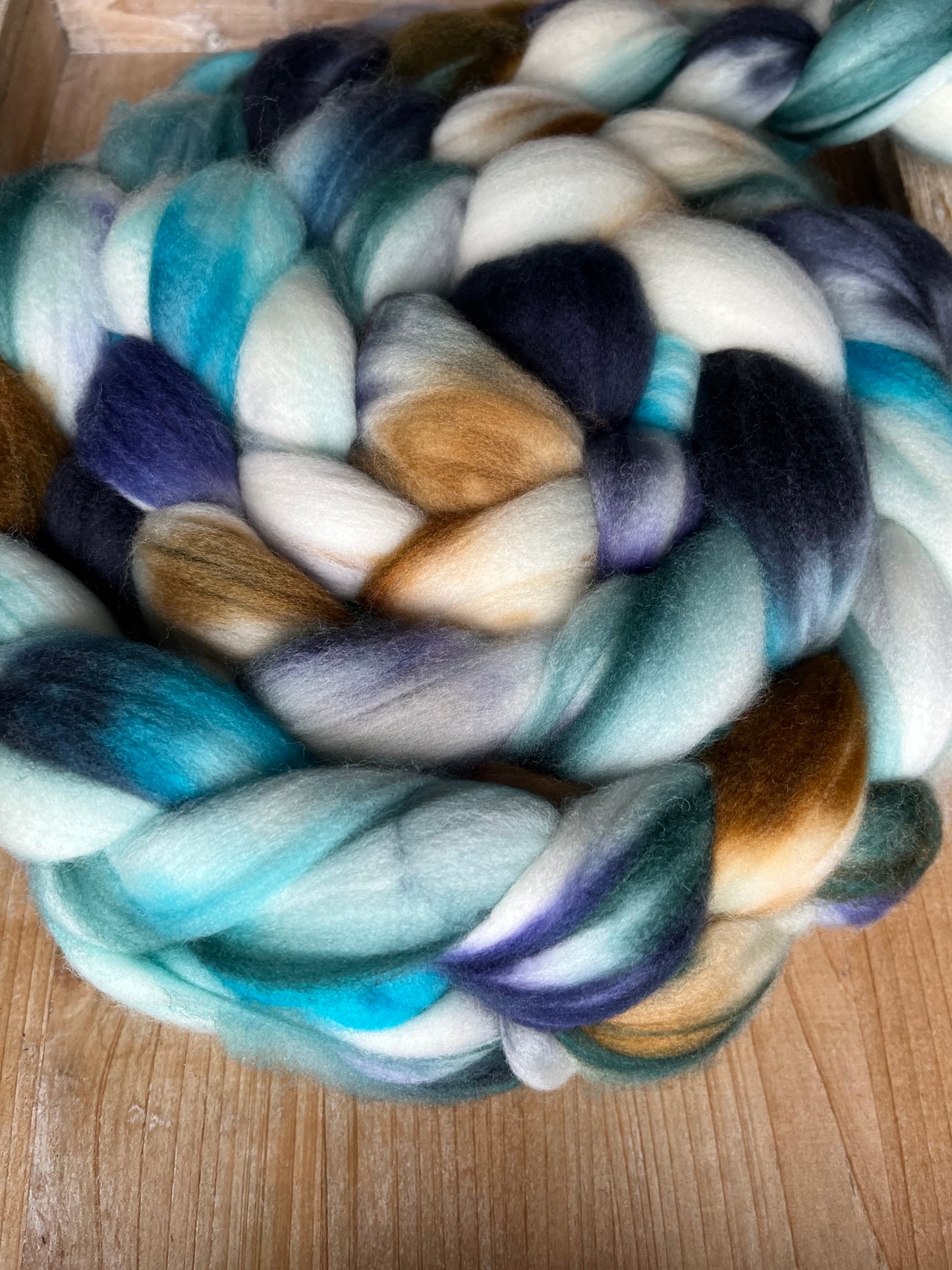 One of a Kind Batch - 100 grams of Spinning Fibre - Superwash Merino Wool 22 Micron - Hand Dyed Combed Top