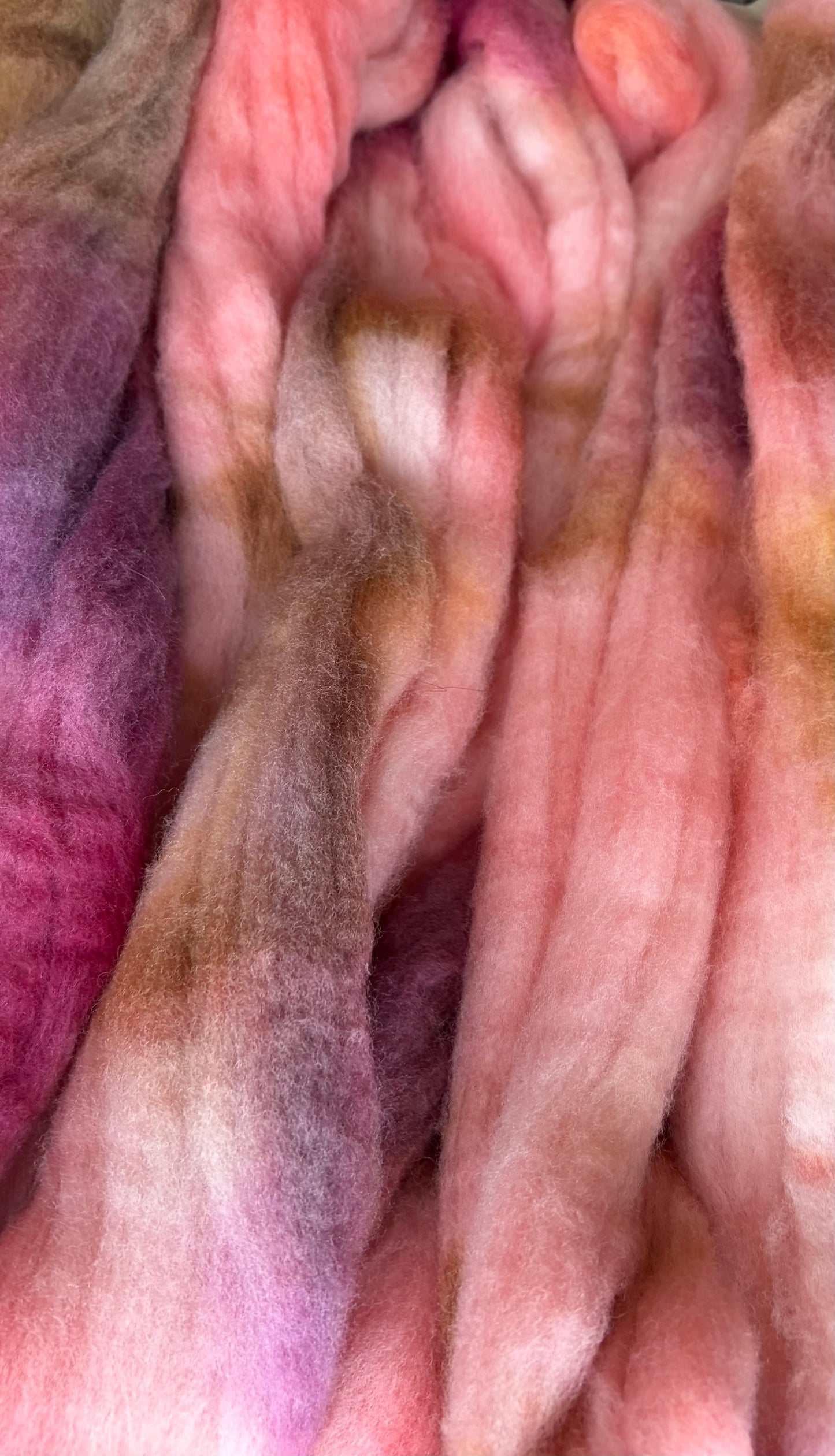 Targhee - 23 Micron - One of a Kind Batch - 100 grams of Spinning Fibre - Hand Dyed Combed Top