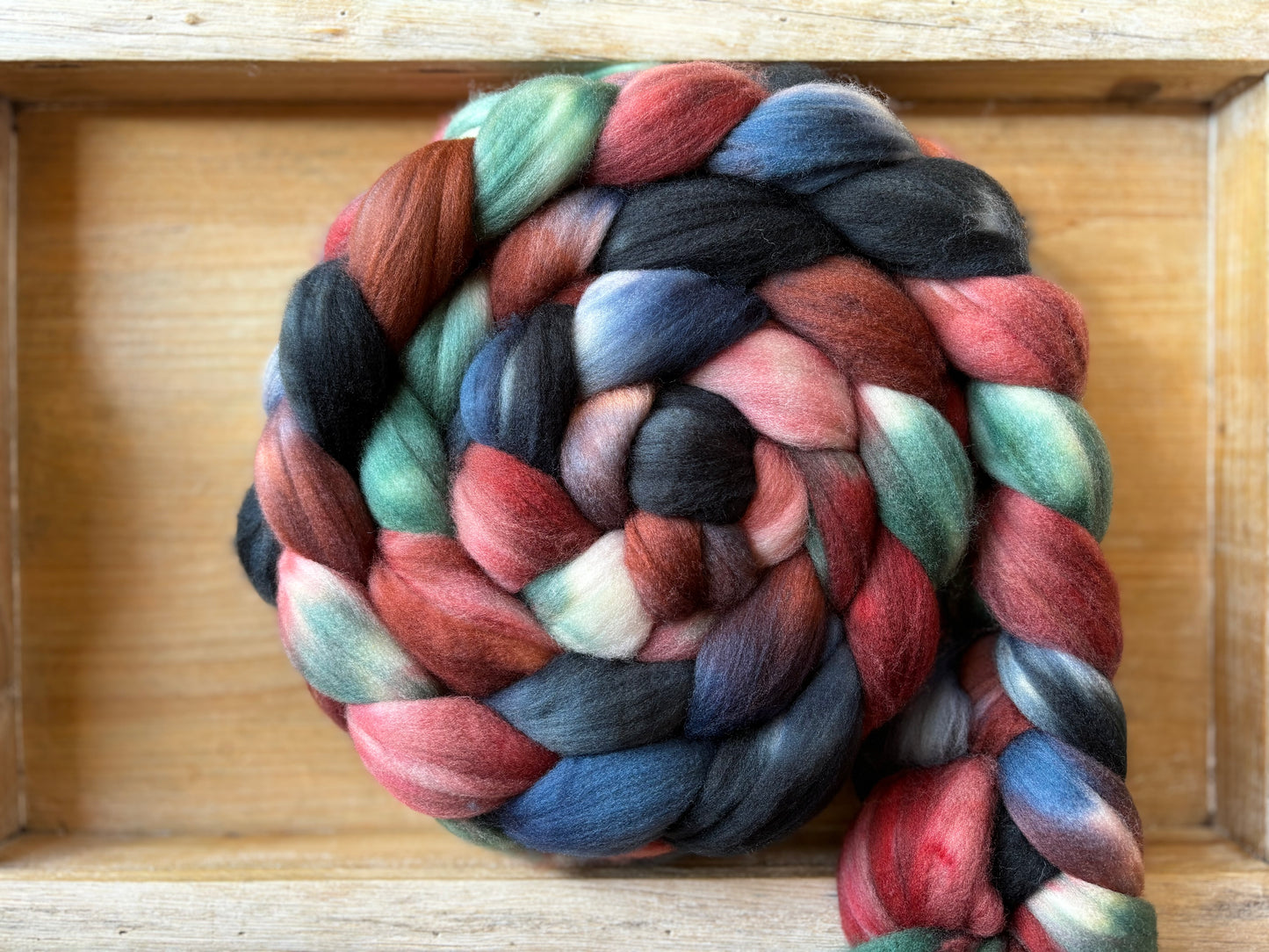 One of a Kind Batch - 100 grams of Spinning Fibre - Superwash Merino Wool 22 Micron - Hand Dyed Combed Top