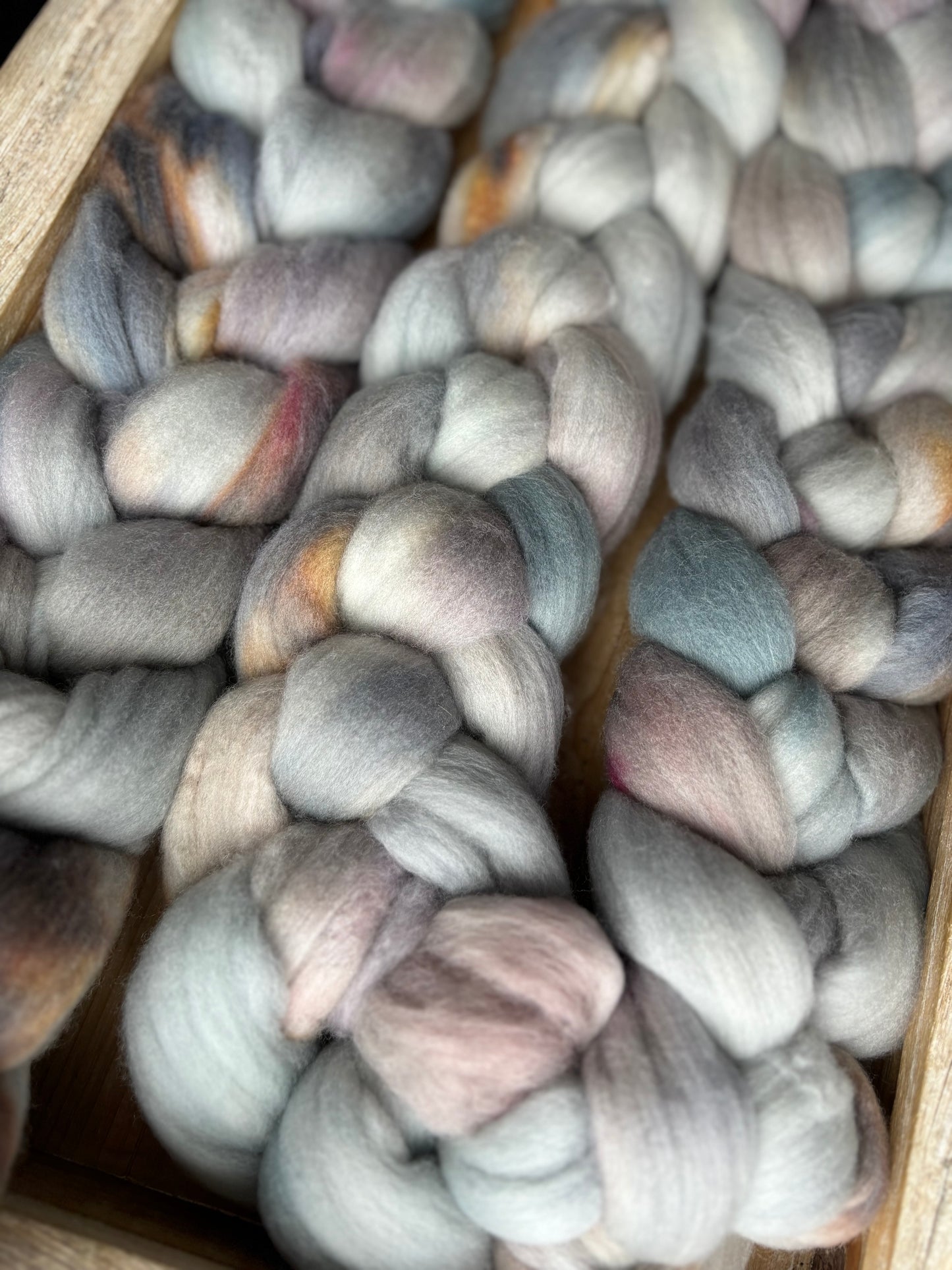 One of a Kind Batch - 100 grams of Spinning Fibre - Untreated Merino Wool 22 Micron - Hand Dyed Combed Top