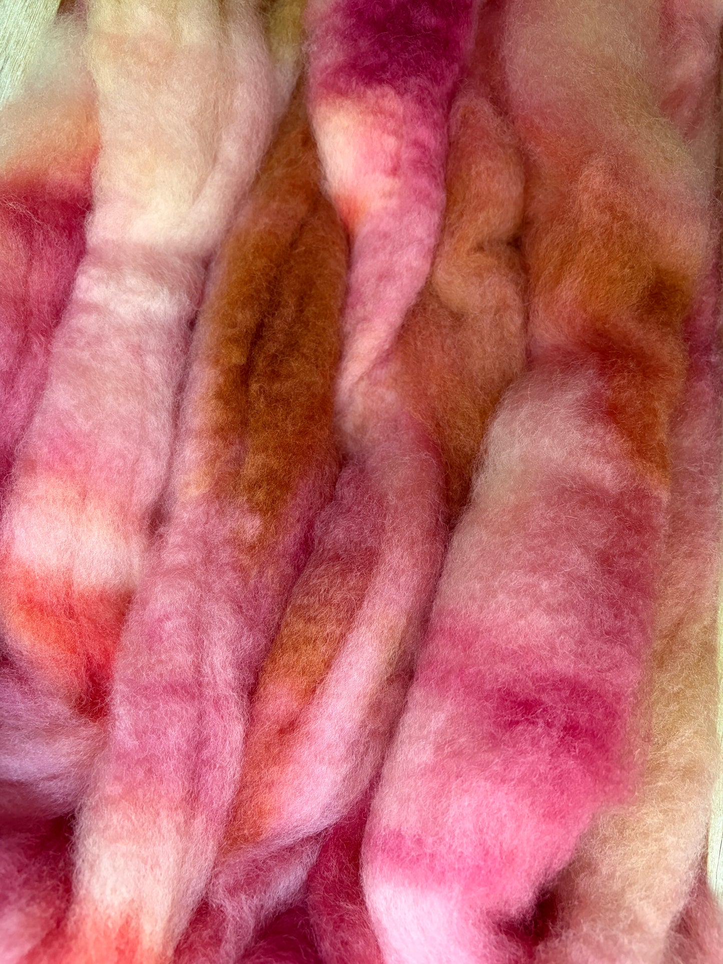 Bluefaced Leicester Wool - 26 Micron - One of a Kind Batch - 100 grams of Spinning Fibre - Hand Dyed Combed Top