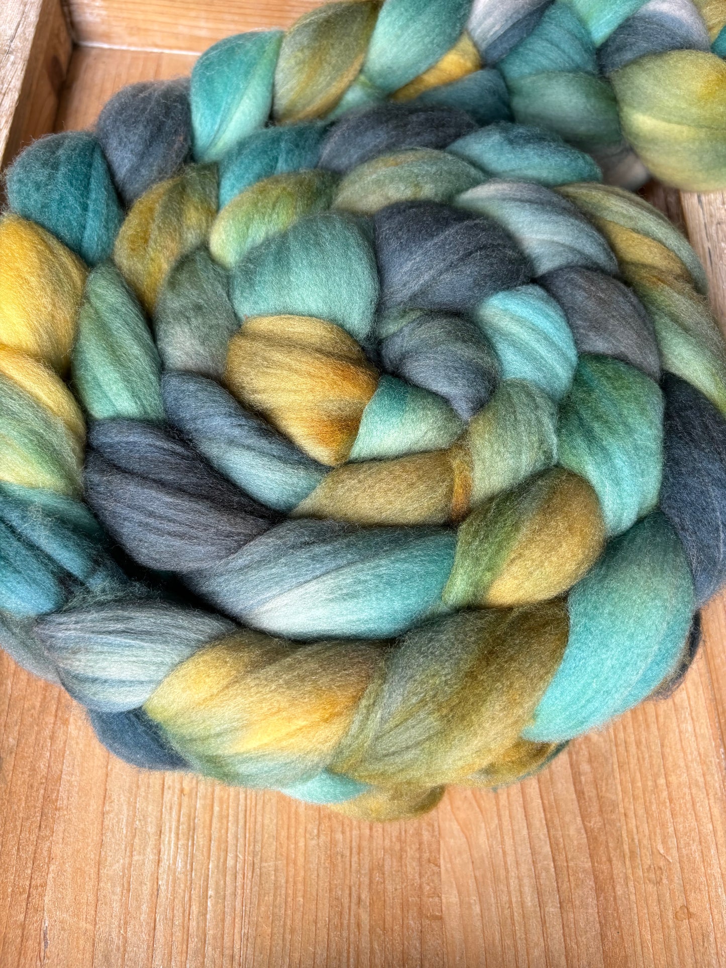 One of a Kind Batch - 100 grams of Spinning Fibre - 80% Superwash Merino Wool/ 20% Nylon - 22.5 Micron - Hand Dyed Combed Top