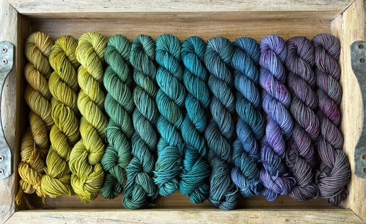 12 Skein Mini Yarn Fade - Squishy Sock Base