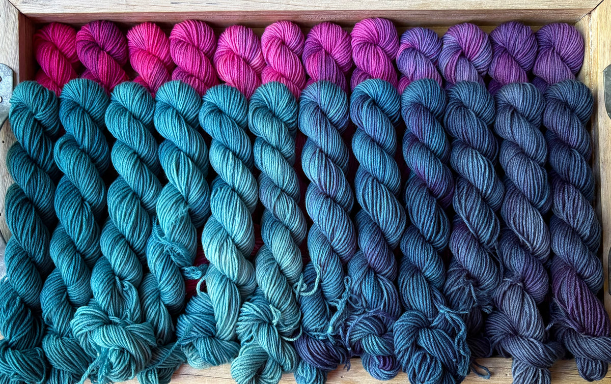 24 Skein Mini Yarn Fade - Squishy Sock Base