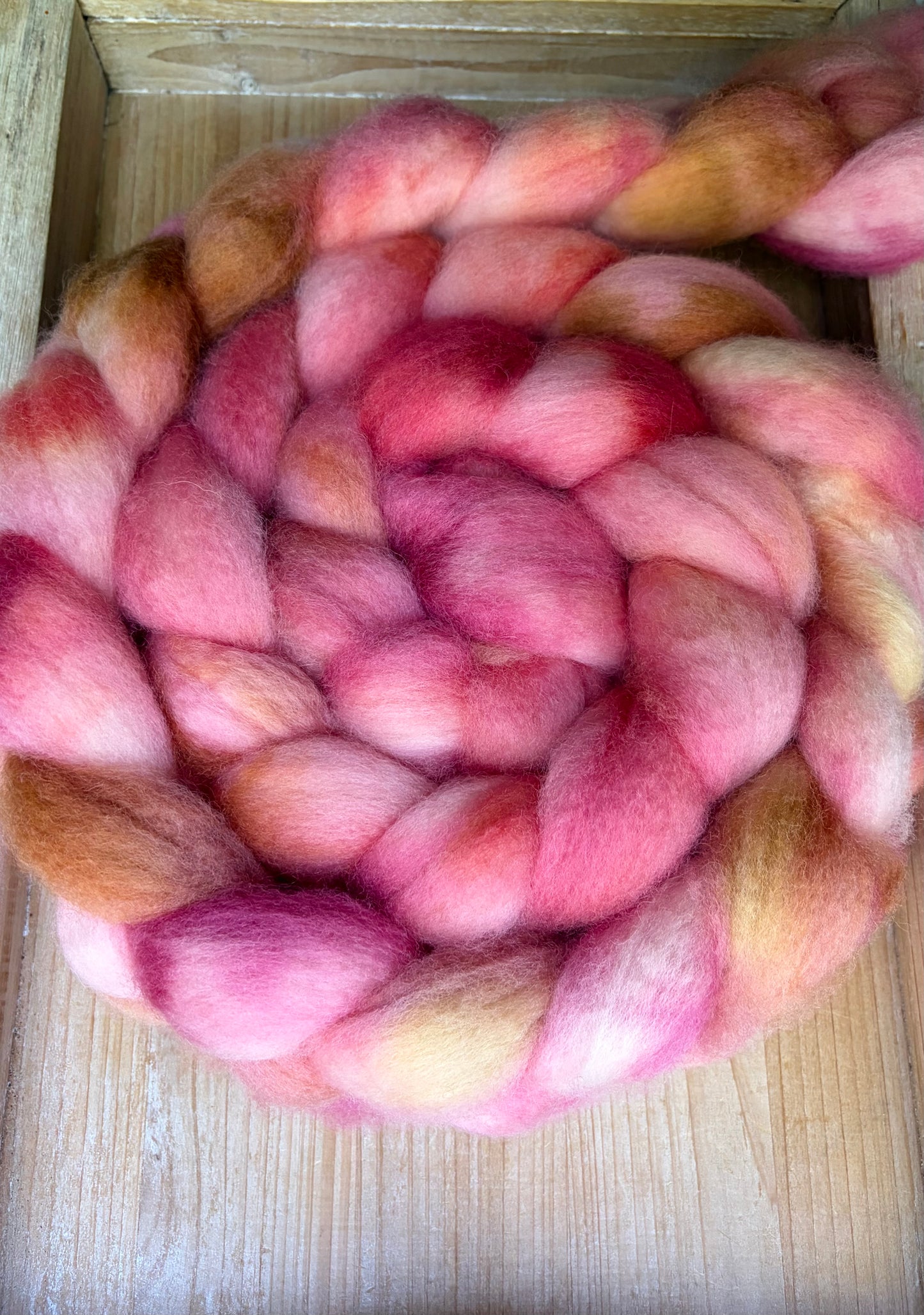 Bluefaced Leicester Wool - 26 Micron - One of a Kind Batch - 100 grams of Spinning Fibre - Hand Dyed Combed Top