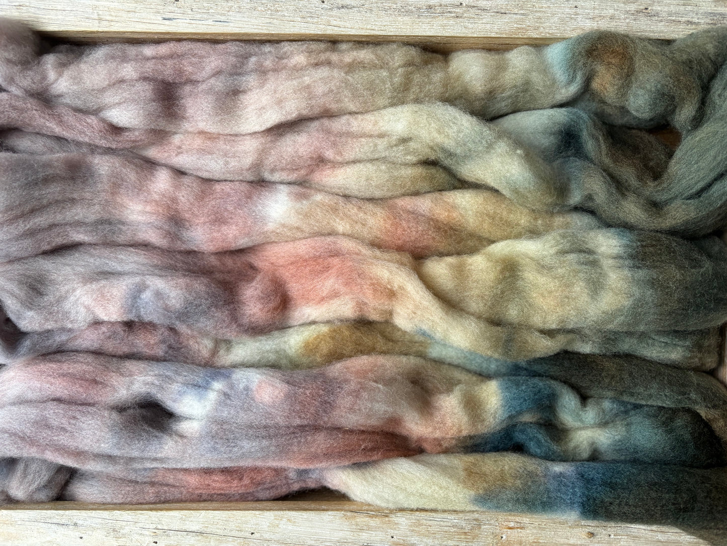 One of a Kind Batch - 100 grams of Spinning Fibre - 100% Targhee - 23 Micron - Hand Dyed Combed Top