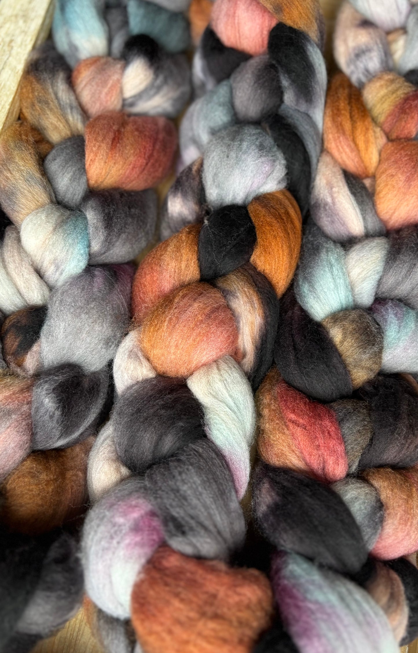 One of a Kind Batch - 100 grams of Spinning Fibre - Untreated Merino Wool 22 Micron - Hand Dyed Combed Top