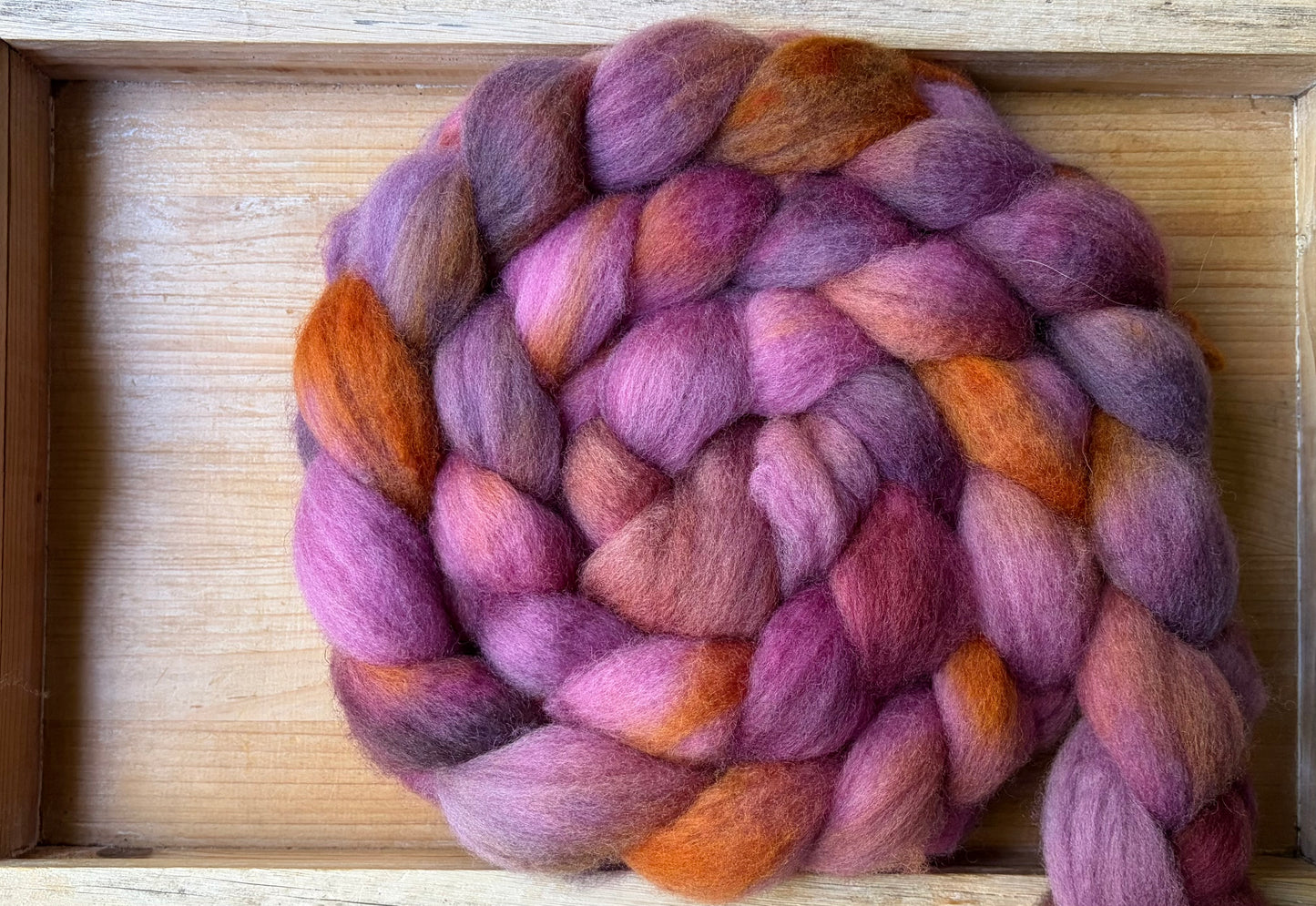 Bluefaced Leicester Wool - 26 Micron - One of a Kind Batch - 100 grams of Spinning Fibre - Hand Dyed Combed Top
