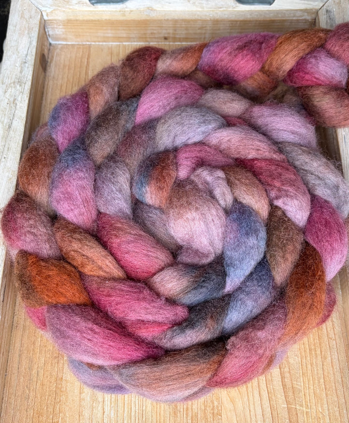 Bluefaced Leicester Wool - 26 Micron - One of a Kind Batch - 100 grams of Spinning Fibre - Hand Dyed Combed Top