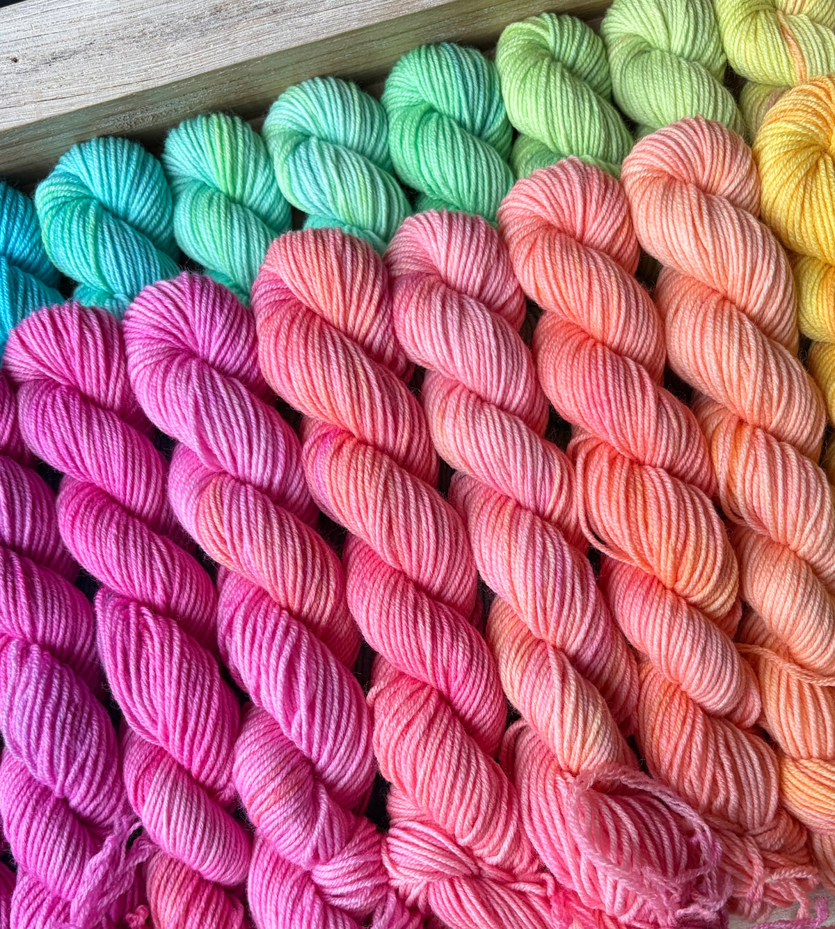 24 Skein Mini Yarn Fade - Squishy Sock Base