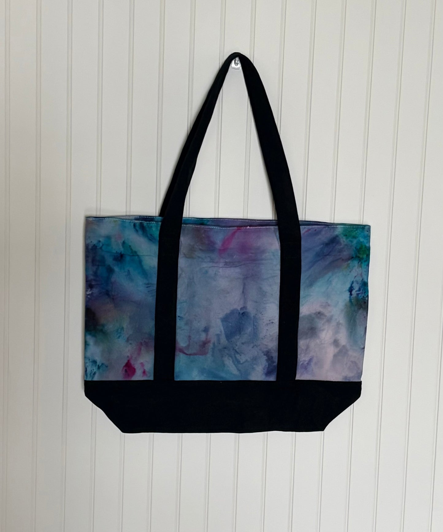 Ice Dyed Cotton Tote Bag
