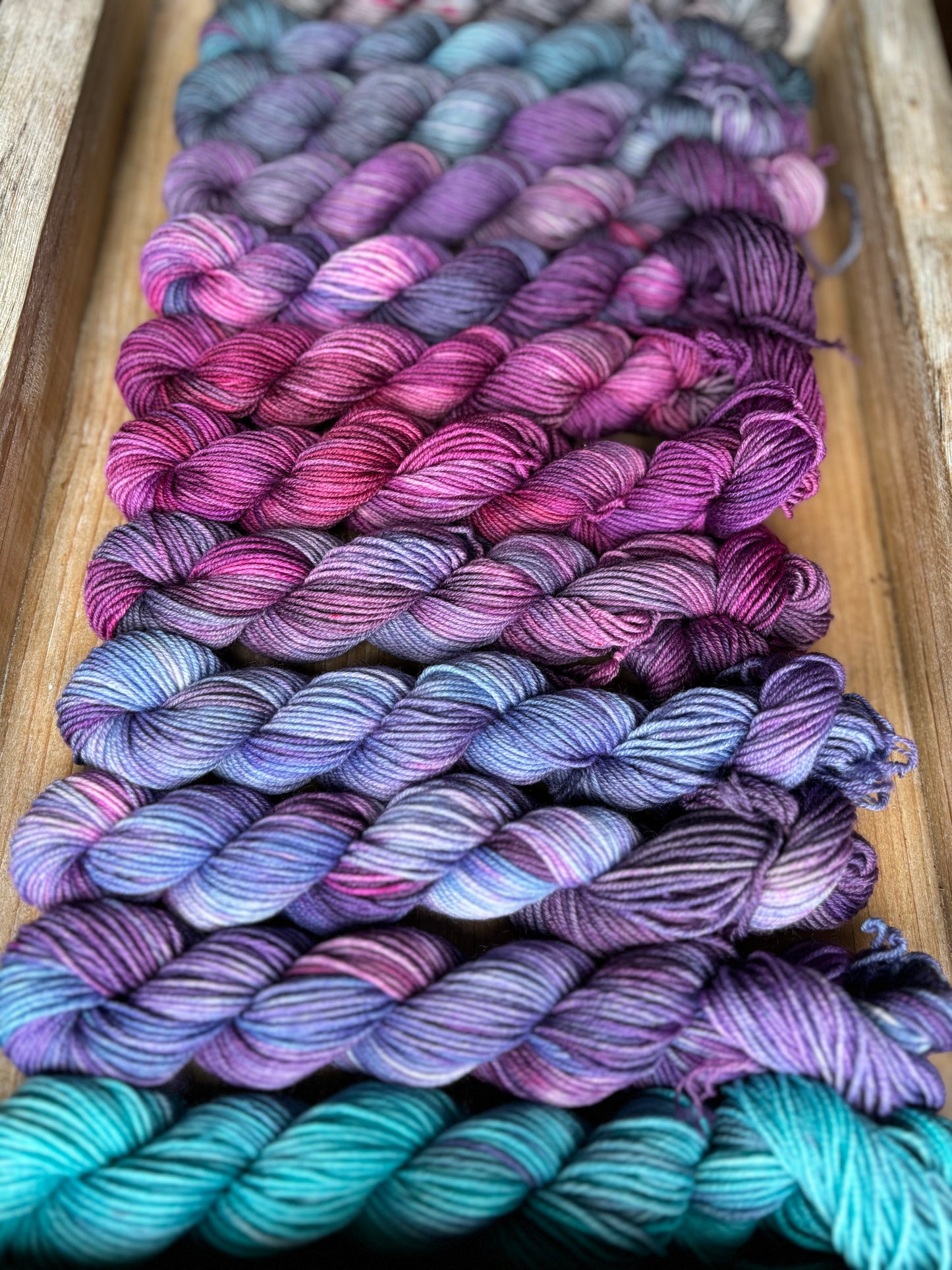 12 Skein Mini Yarn Fade - Squishy Sock Base