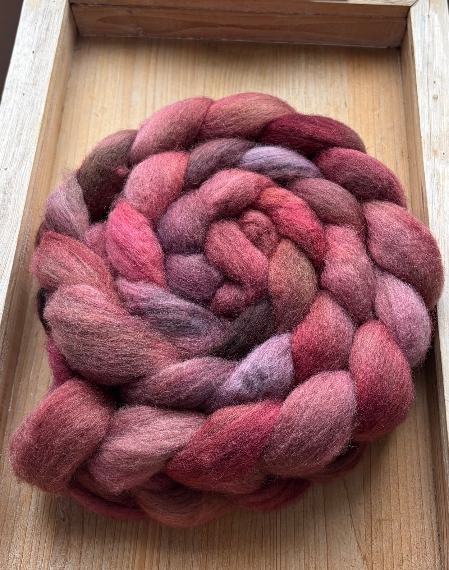 Bluefaced Leicester Wool - 26 Micron - One of a Kind Batch - 100 grams of Spinning Fibre - Hand Dyed Combed Top