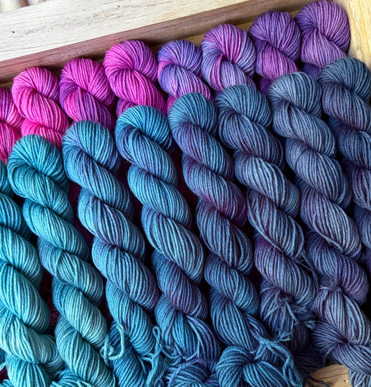 24 Skein Mini Yarn Fade - Squishy Sock Base