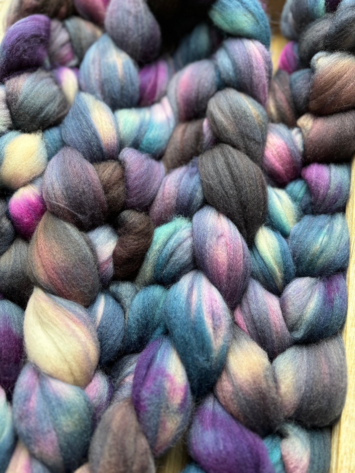 One of a Kind Batch - 100 grams of Spinning Fibre - Superwash Merino Wool 22 Micron - Hand Dyed Combed Top