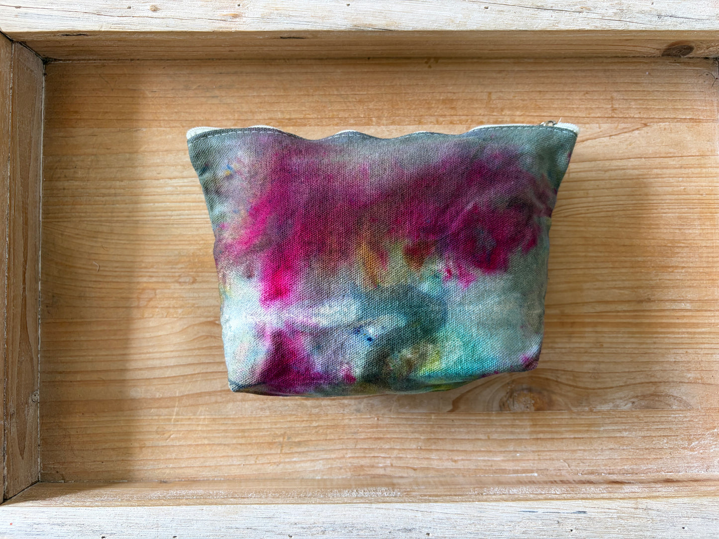 Ice Dyed Zipper Pouch