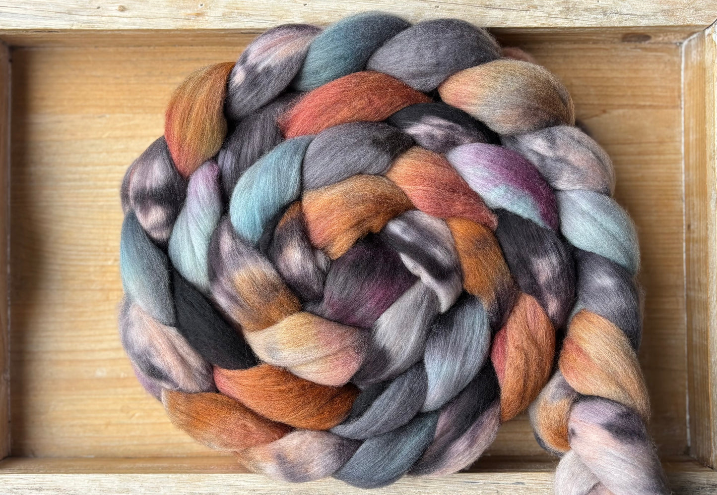 One of a Kind Batch - 100 grams of Spinning Fibre - Untreated Merino Wool 22 Micron - Hand Dyed Combed Top