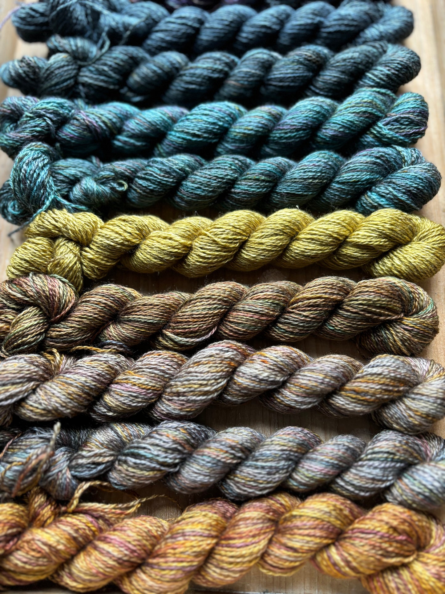 12 Skein Mini Yarn Fade - Lustrous Lace Base