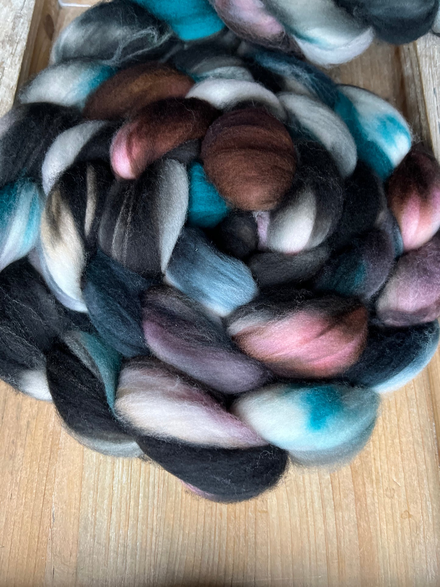 One of a Kind Batch - 100 grams of Spinning Fibre - Superwash Merino Wool 22 Micron - Hand Dyed Combed Top