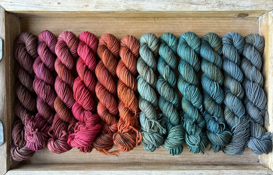 12 Skein Mini Yarn Fade - Squishy Sock Base