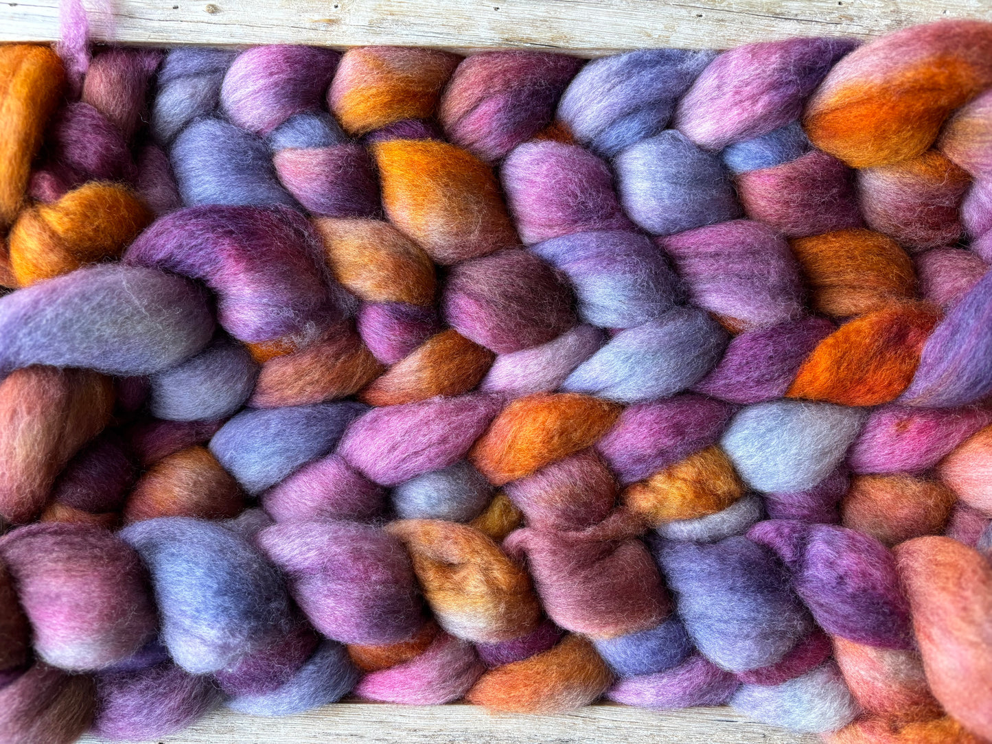 One of a Kind Batch - 100 grams of Spinning Fibre - Bluefaced Leicester Wool - 26 Micron - Hand Dyed Combed Top