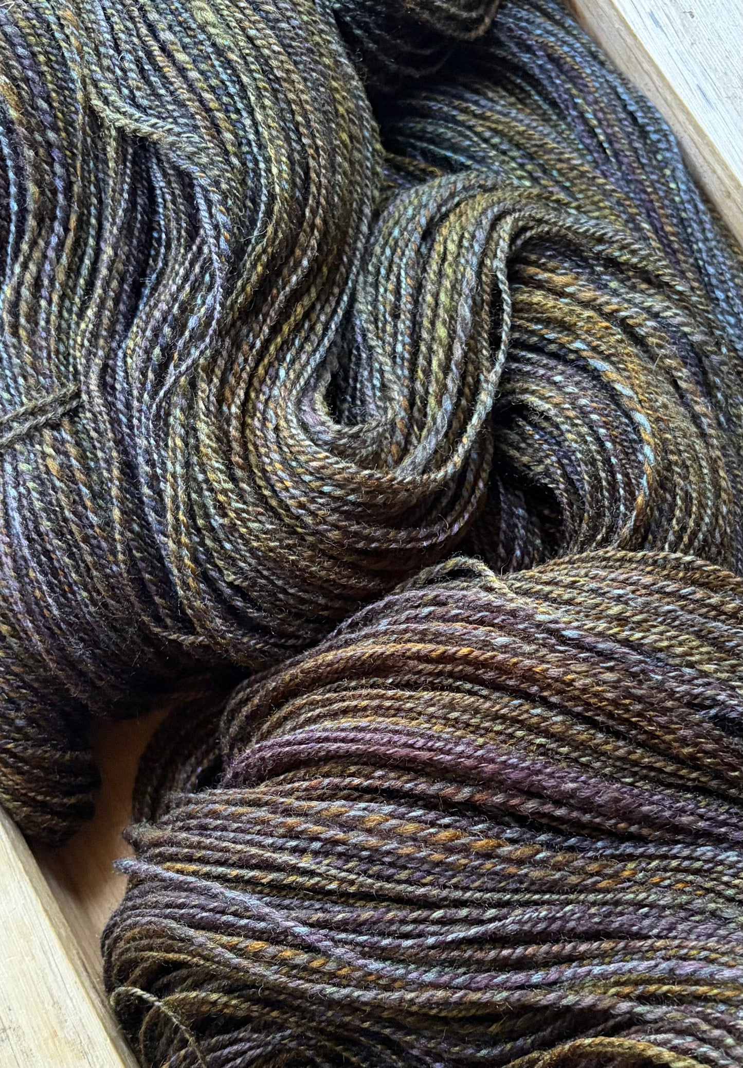 Hand Spun Yarn - 70% BFL/30% Tussah Silk