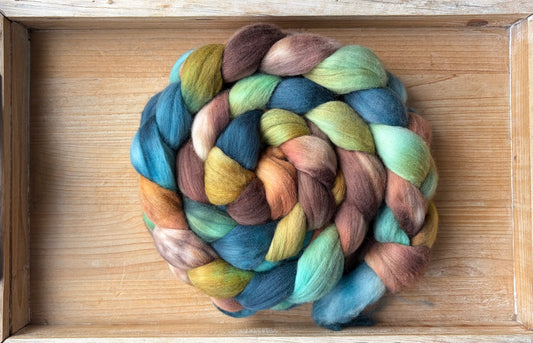 Untreated Merino Wool - 22 Micron - One of a Kind Batch - 100 grams of Spinning Fibre - Hand Dyed Combed Top