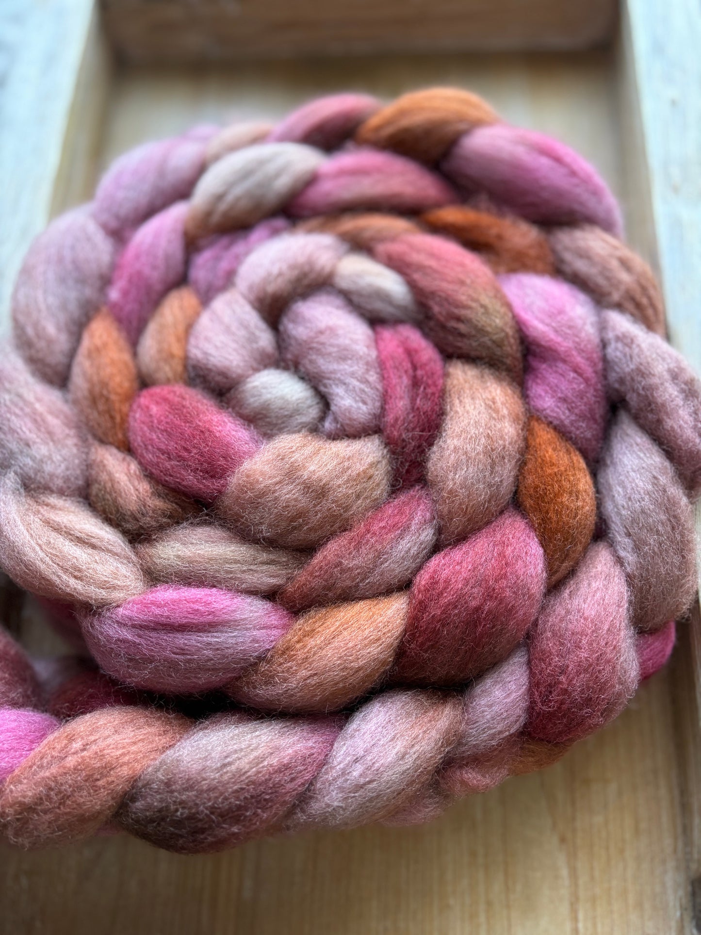 One of a Kind Batch - 100 grams of Spinning Fibre - Bluefaced Leicester Wool - 26 Micron - Hand Dyed Combed Top