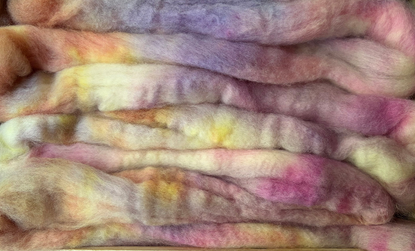 Bluefaced Leicester Wool - 26 Micron - One of a Kind Batch - 100 grams of Spinning Fibre - Hand Dyed Combed Top