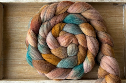 Targhee - 23 Micron - One of a Kind Batch - 100 grams of Spinning Fibre - Hand Dyed Combed Top