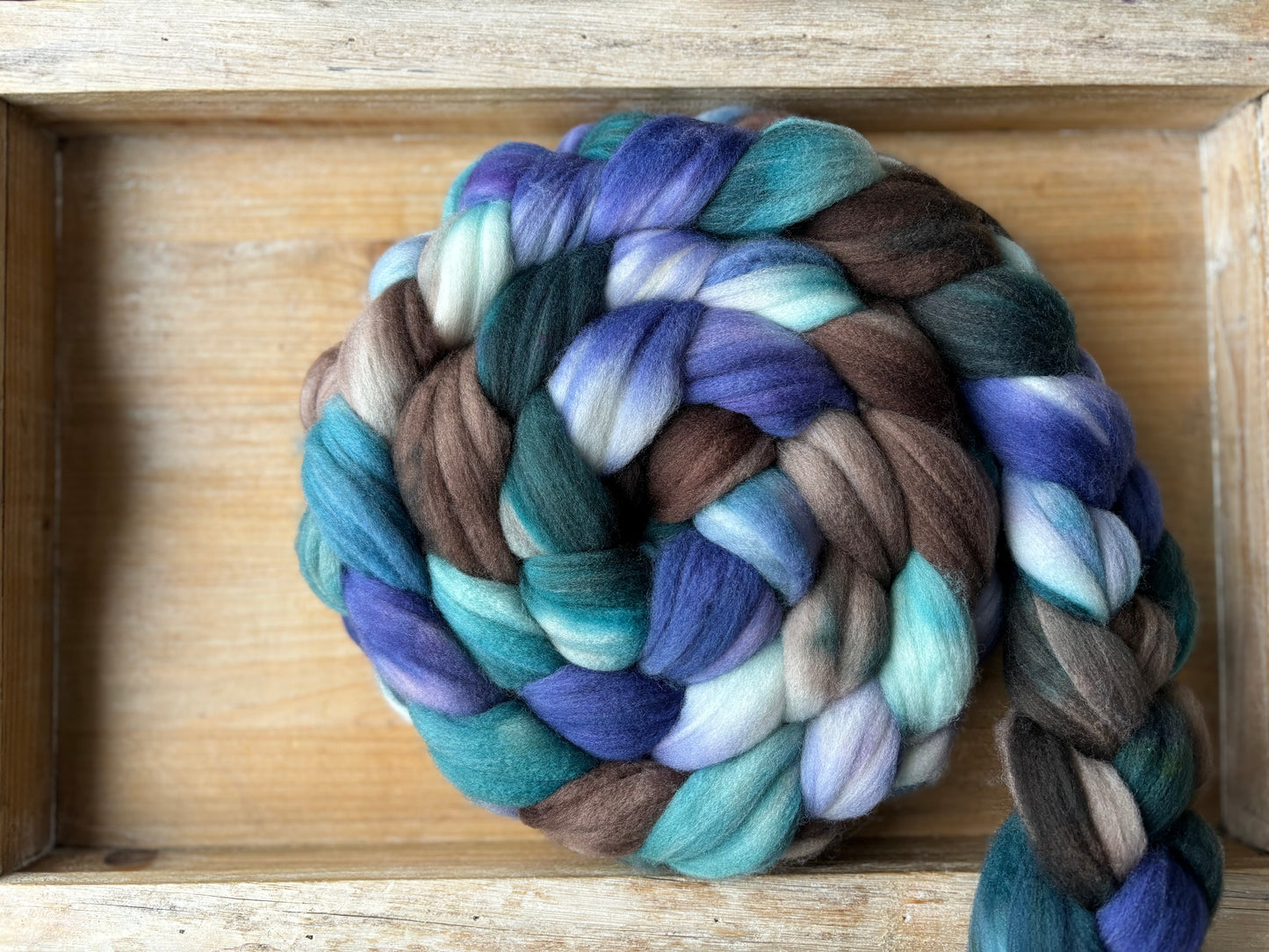 One of a Kind Batch - 100 grams of Spinning Fibre - 80% Superwash Merino Wool/ 20% Nylon - 22.5 Micron - Hand Dyed Combed Top