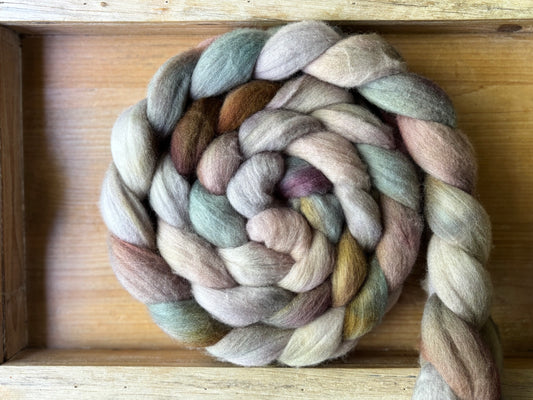 One of a Kind Batch - 100 grams of Spinning Fibre - 100% Polwarth - 22 Micron - Hand Dyed Combed Top
