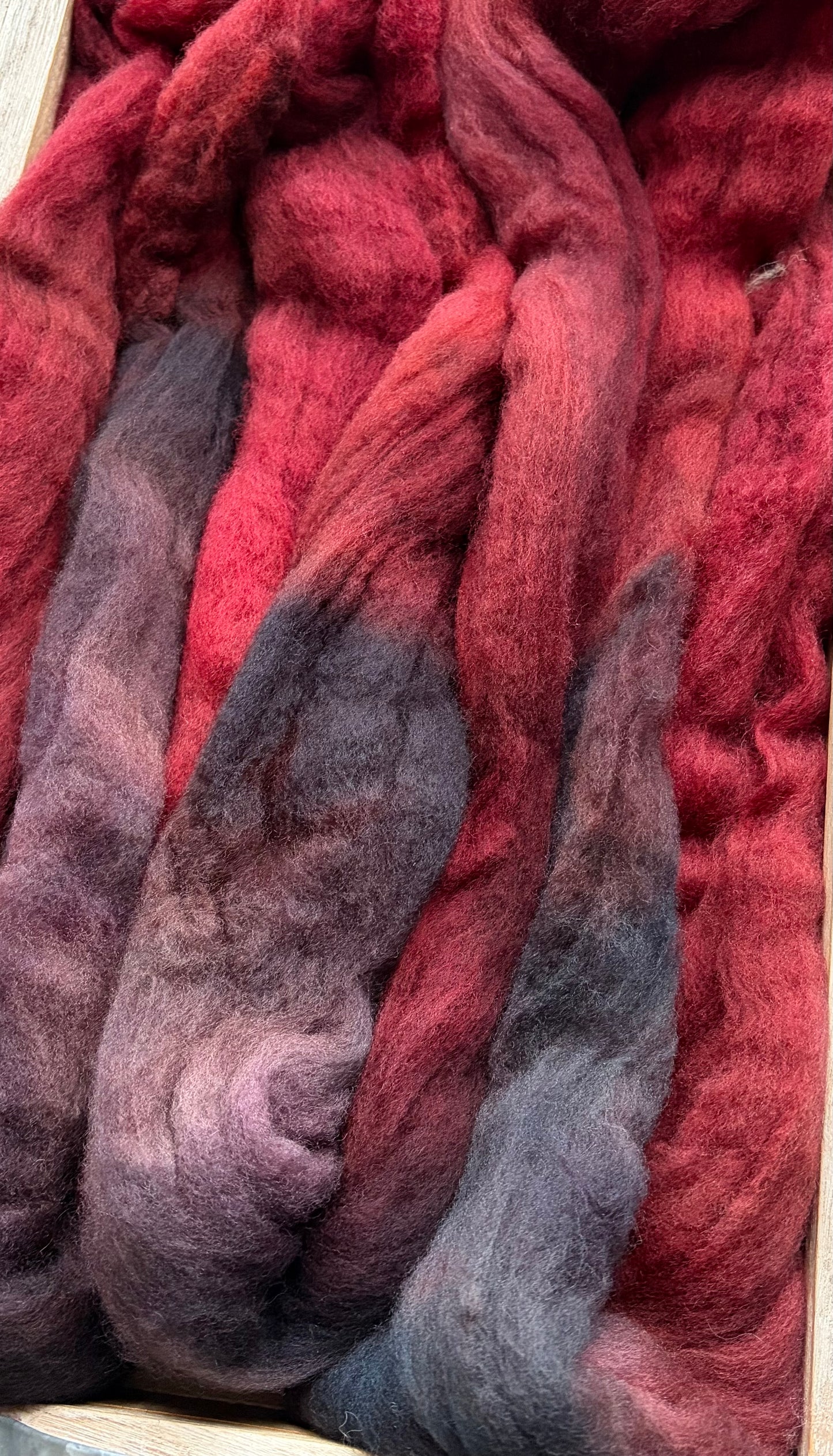 Polwarth - 22 Micron - One of a Kind Batch - 100 grams of Spinning Fibre - Hand Dyed Combed Top