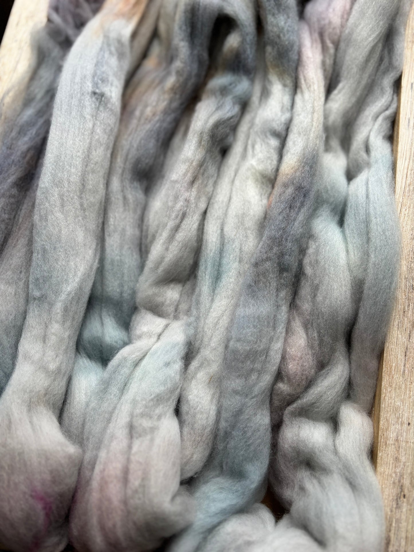 One of a Kind Batch - 100 grams of Spinning Fibre - Untreated Merino Wool 22 Micron - Hand Dyed Combed Top