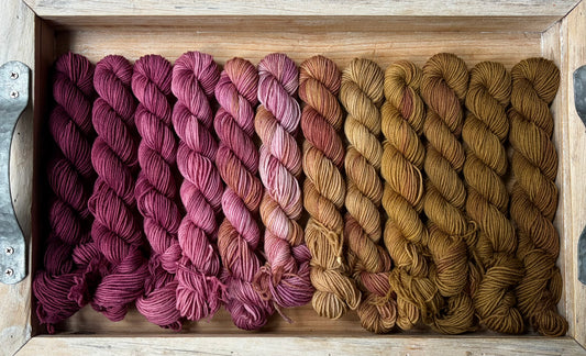 12 Skein Mini Yarn Fade - Squishy Sock Base