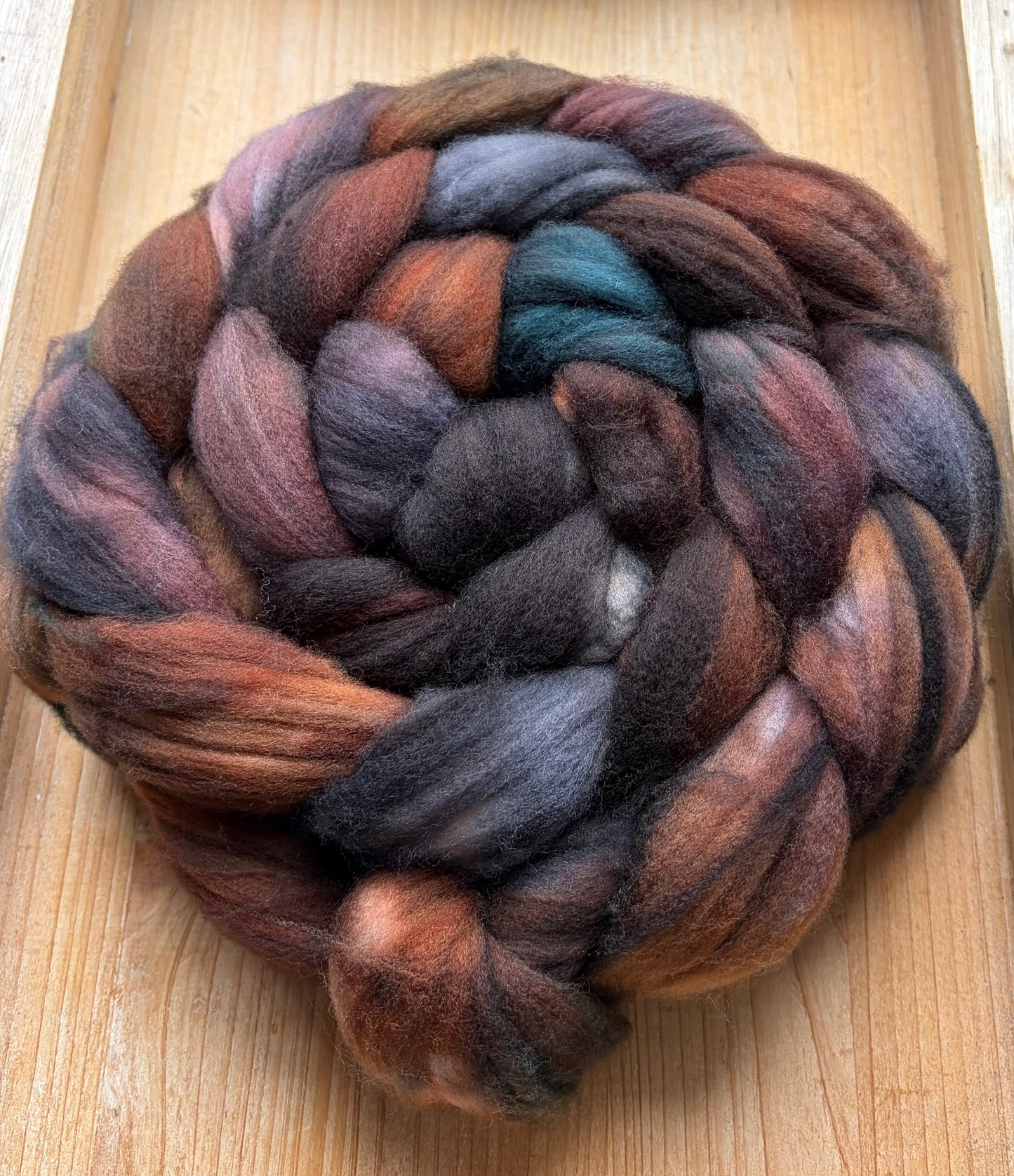 100% Superwash Merino Wool - 22 Micron - One of a Kind Batch - 100 grams of Spinning Fibre - Hand Dyed Combed Top
