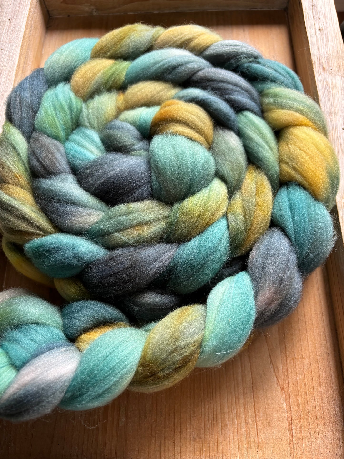 One of a Kind Batch - 100 grams of Spinning Fibre - 80% Superwash Merino Wool/ 20% Nylon - 22.5 Micron - Hand Dyed Combed Top