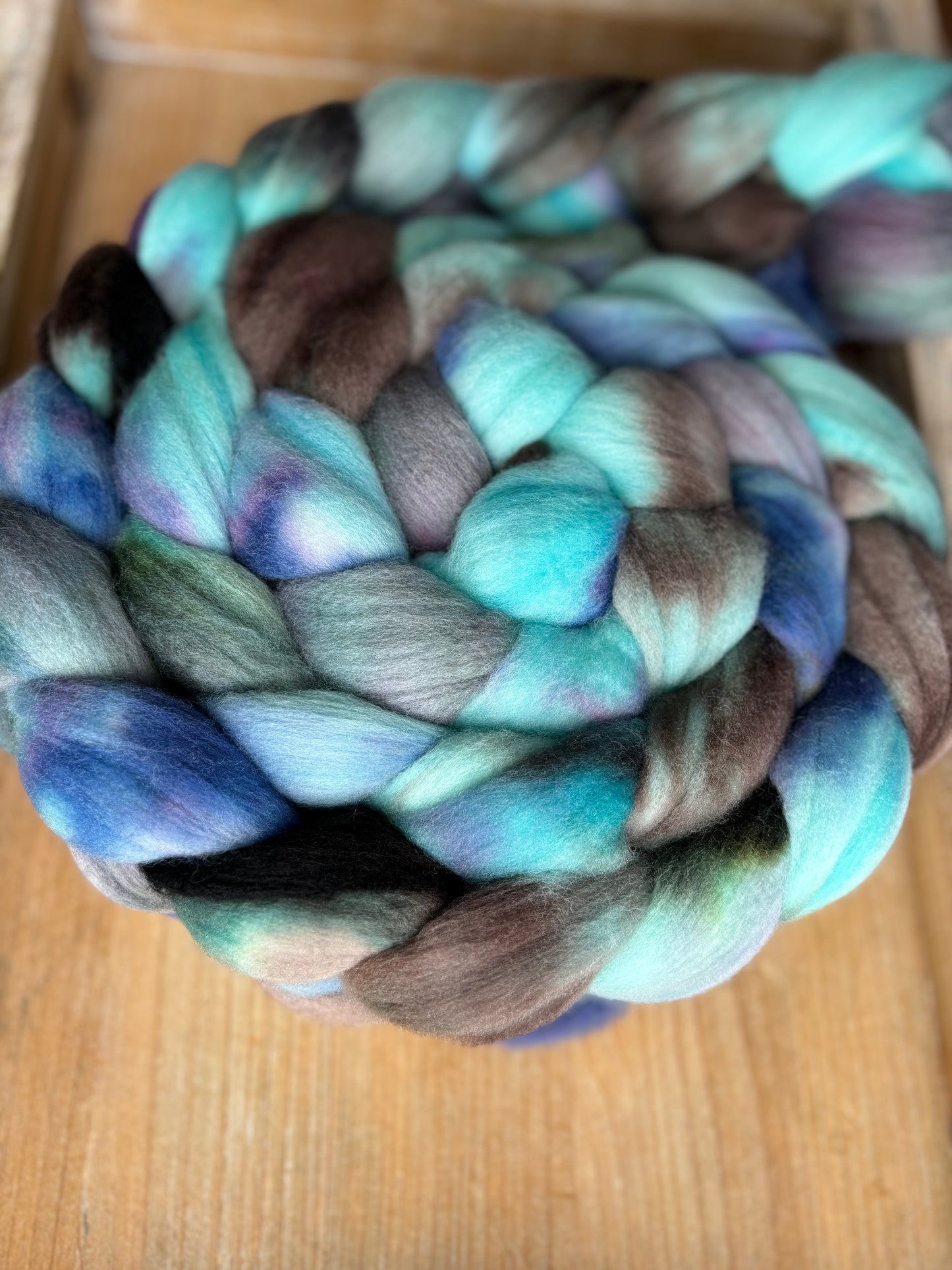 One of a Kind Batch - 100 grams of Spinning Fibre - Untreated Merino Wool 22 Micron - Hand Dyed Combed Top