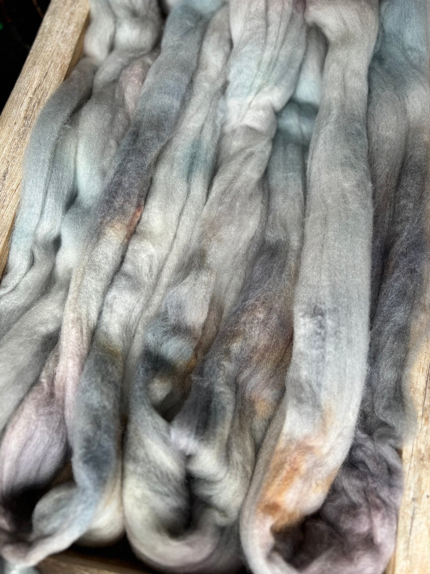 One of a Kind Batch - 100 grams of Spinning Fibre - Untreated Merino Wool 22 Micron - Hand Dyed Combed Top