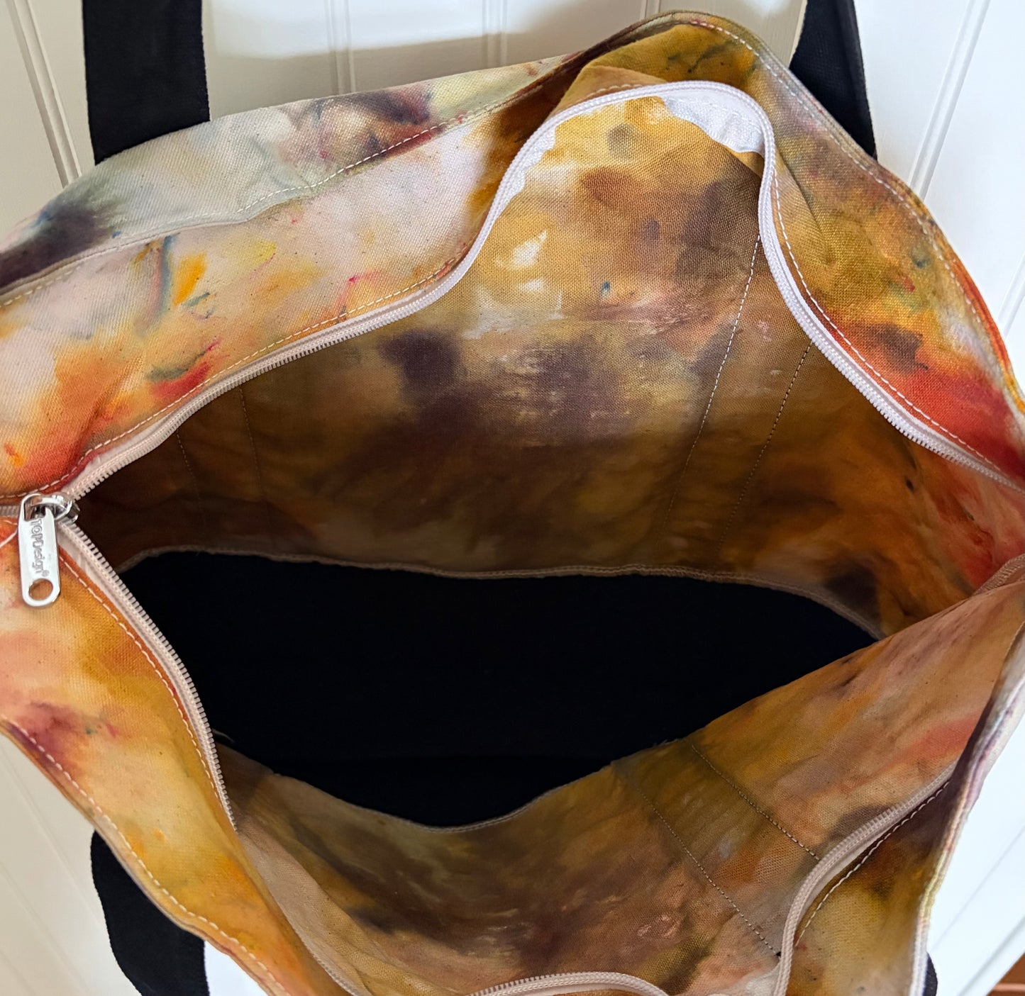 Ice Dyed Cotton Tote Bag
