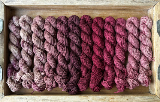 12 Skein Mini Yarn Fade - Squishy Sock Base