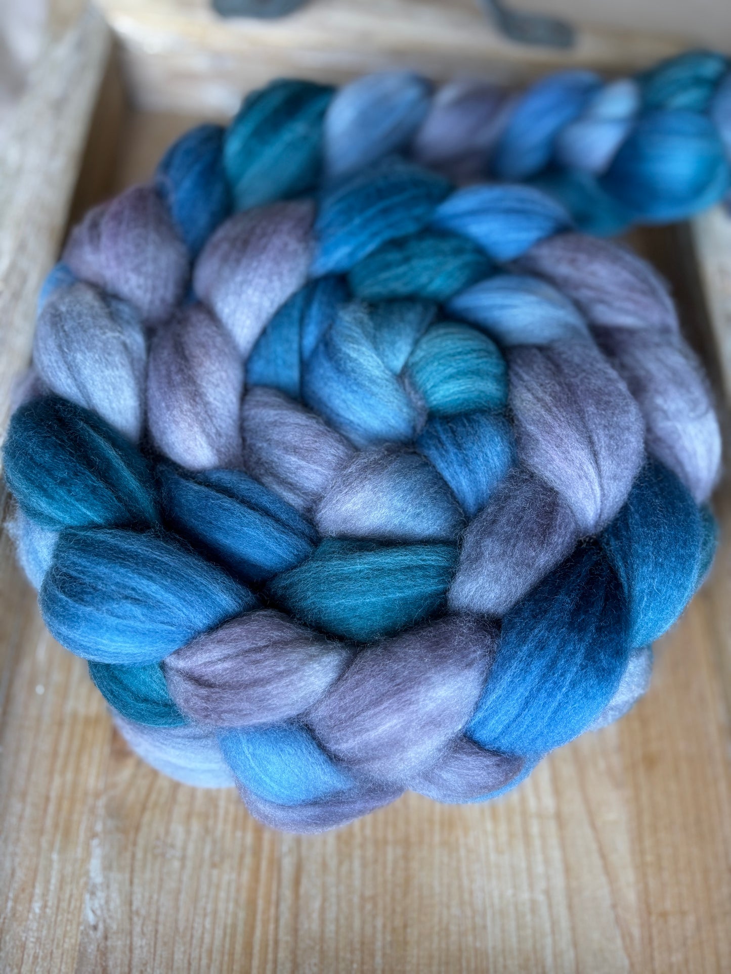 One of a Kind Batch - 100 grams of Spinning Fibre - 80% Superwash Merino Wool/ 20% Nylon - 22.5 Micron - Hand Dyed Combed Top