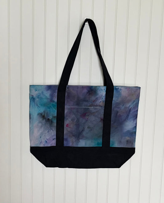 Ice Dyed Cotton Tote Bag