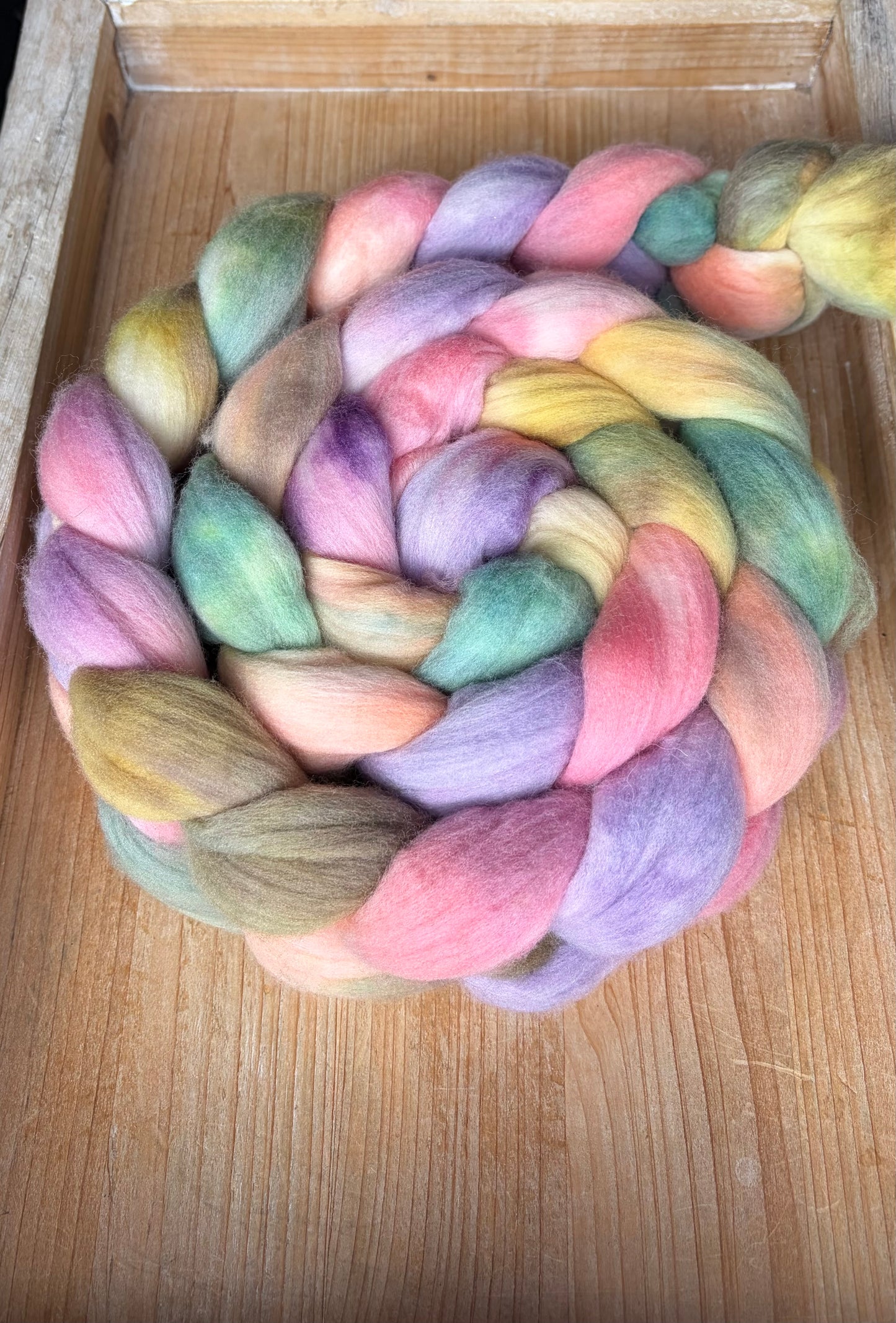 Untreated Merino Wool - 22 Micron - One of a Kind Batch - 100 grams of Spinning Fibre - Hand Dyed Combed Top